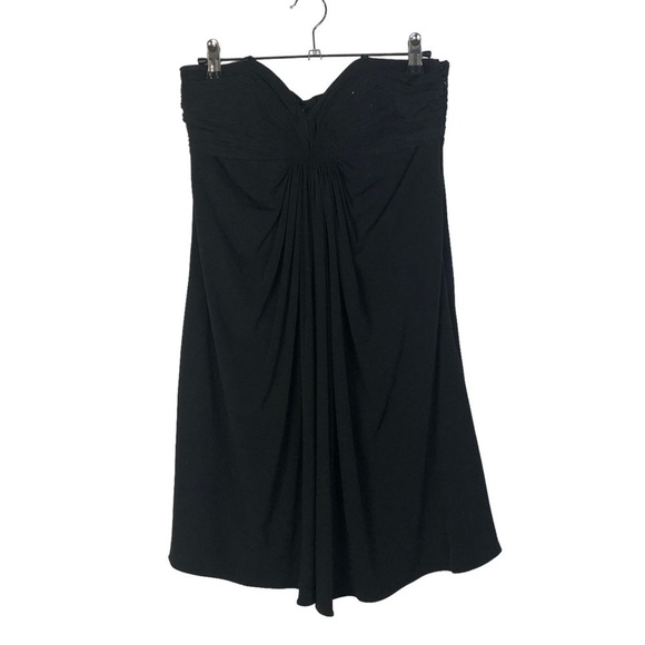 Laundry by Shelli Segal Black Drape Front Sleeveless Cocktail Dress 2 - Picture 1 of 4